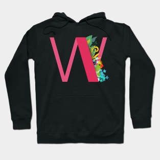 Tropical alphabet W Hoodie